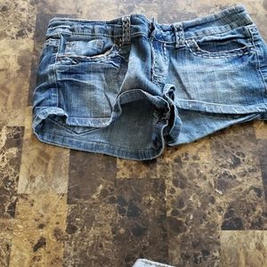 Red rivet Jean shorts